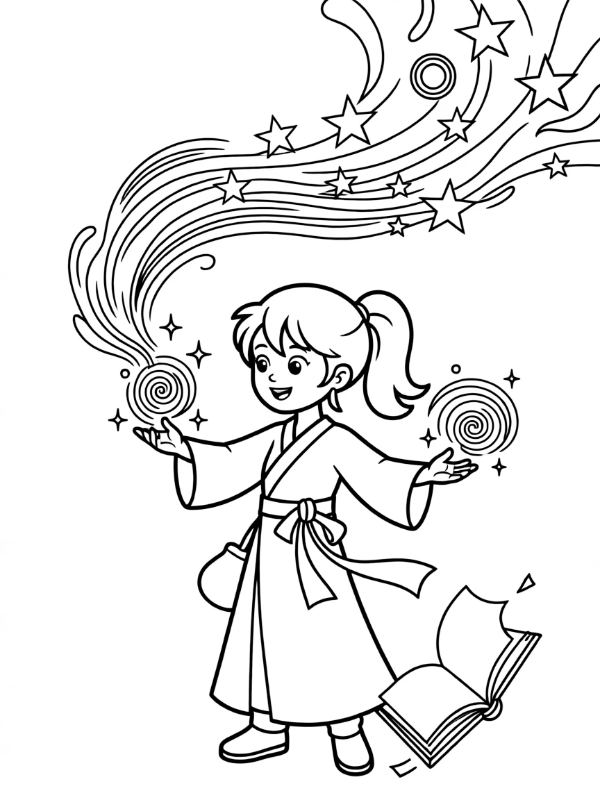 Willow performing a spell with magical energy