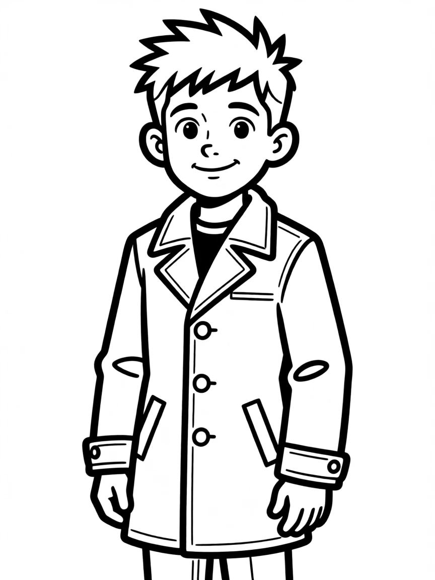 Spike with his leather coat and bleached hair