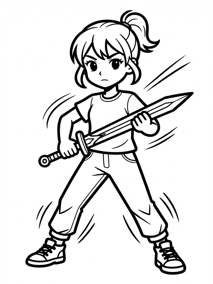 Faith with her dangerous attitude and slayer weapon