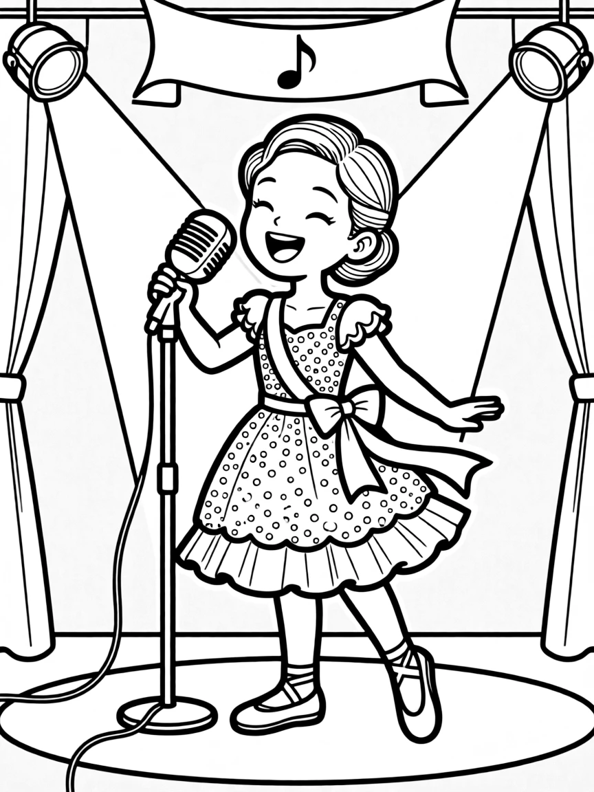 Mindy Chen performing with microphone and glamorous outfit