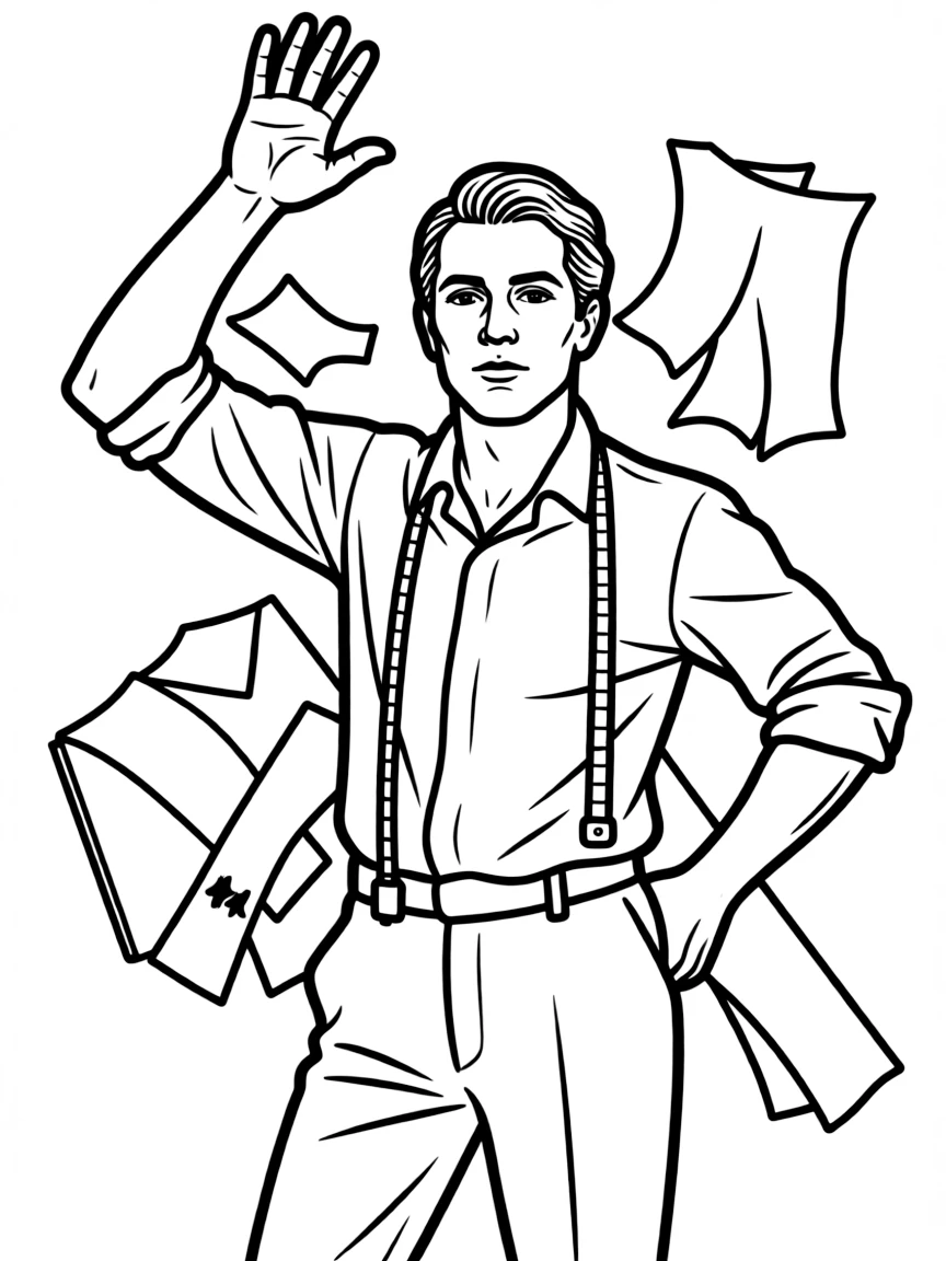 Pierre Cadault with his dramatic fashion designer gestures