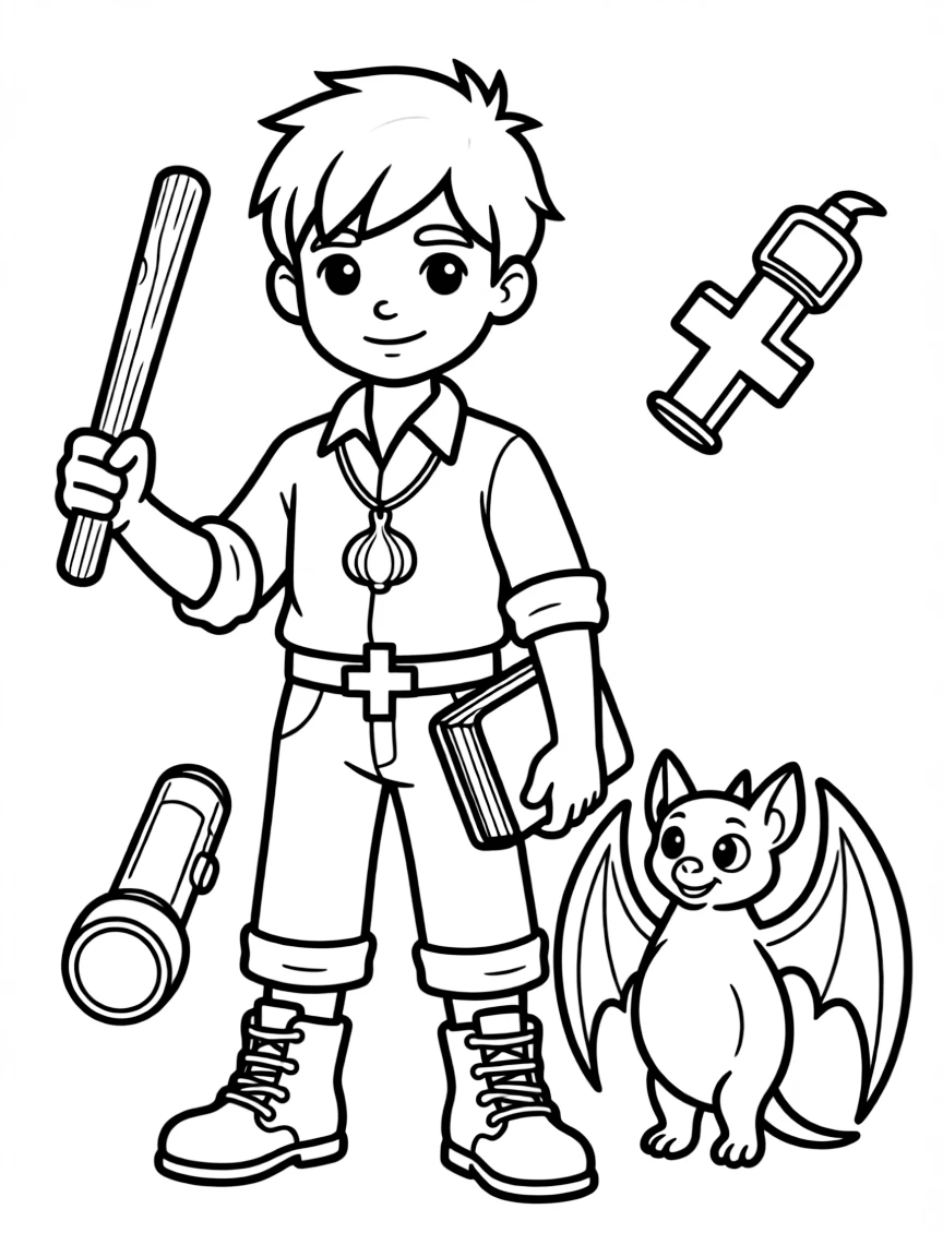 Guillermo with his vampire hunting skills and familiar duties