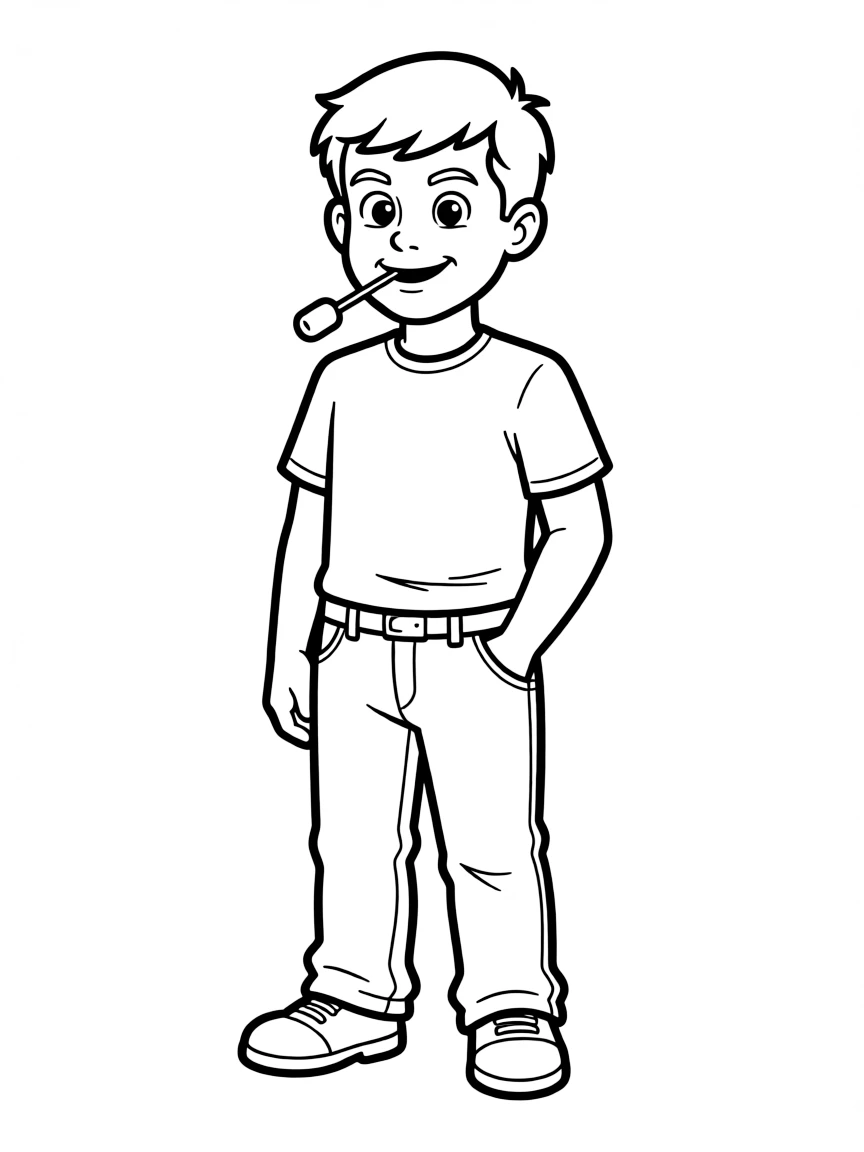 Jackie Daytona with his toothpick and blue jeans