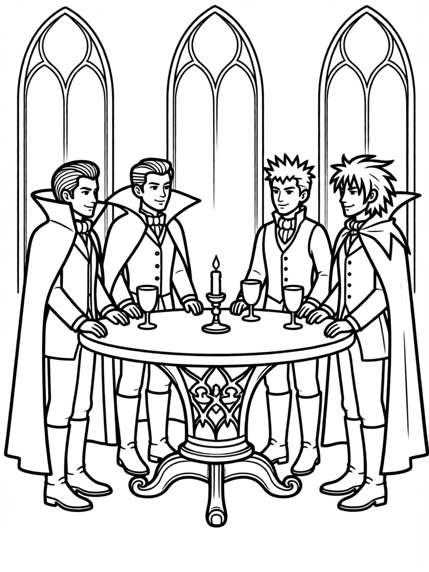 The vampiric council with famous vampire cameos