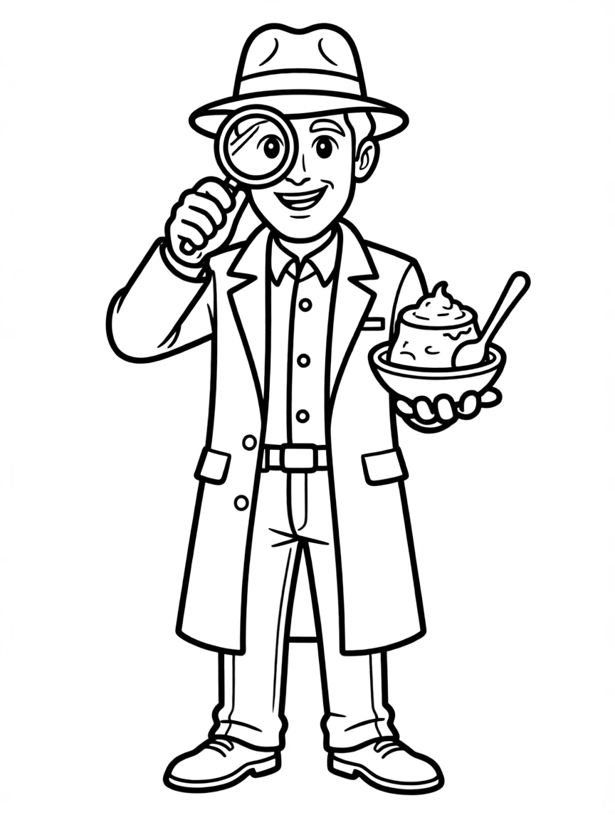 Dan Douche—Detective Espinoza with pudding