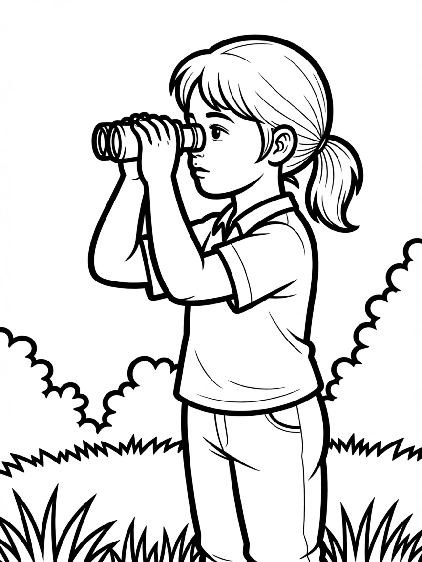 Paula Proctor plotting schemes with binoculars