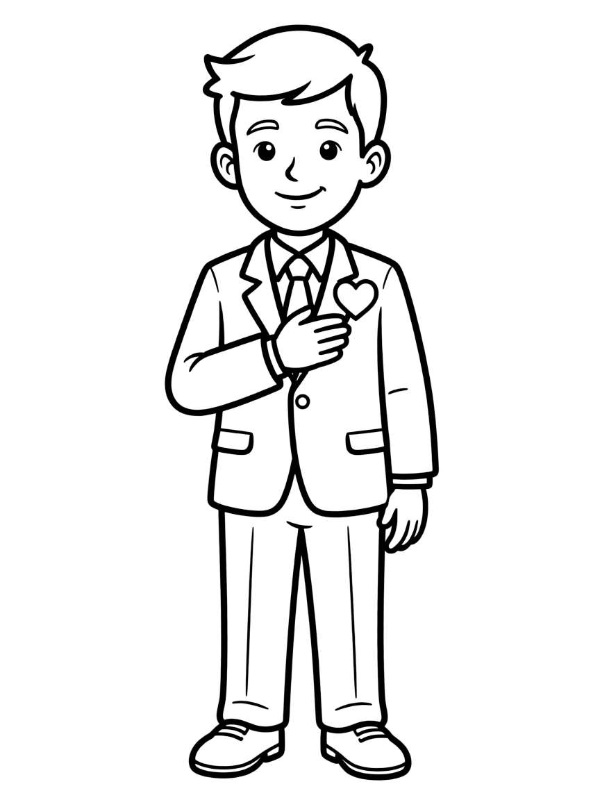 Nathaniel in his business suit with softening heart