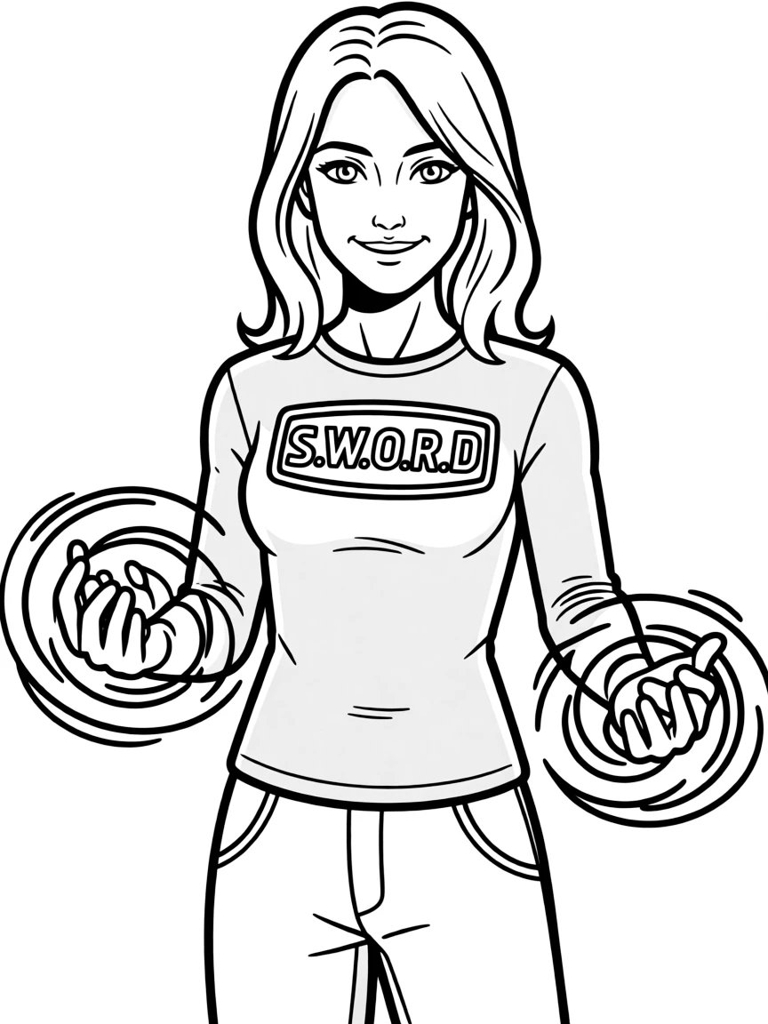 Monica Rambeau with her S.W.O.R.D. badge and developing powers