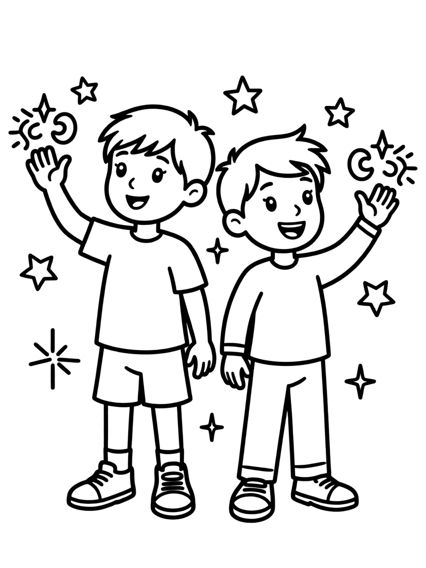 Billy and Tommy with their developing powers