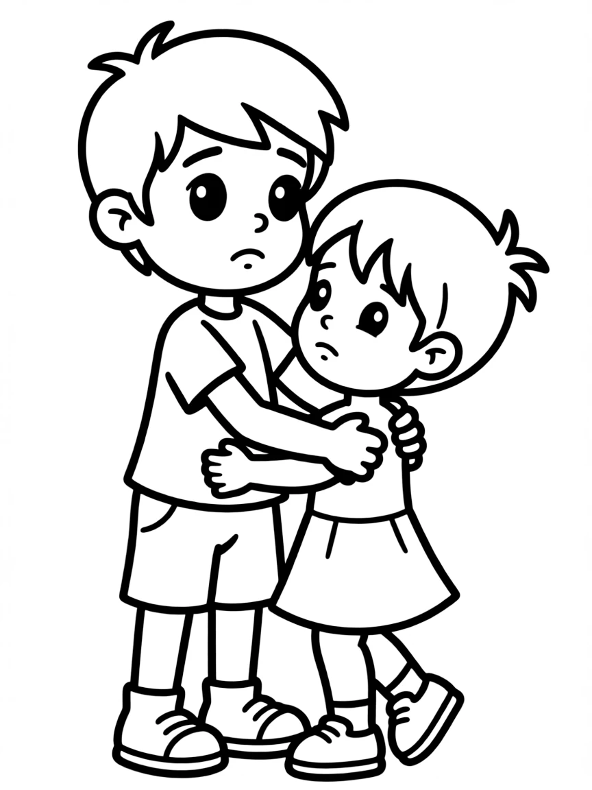 Davey with his concerned brother expression supporting Cassie