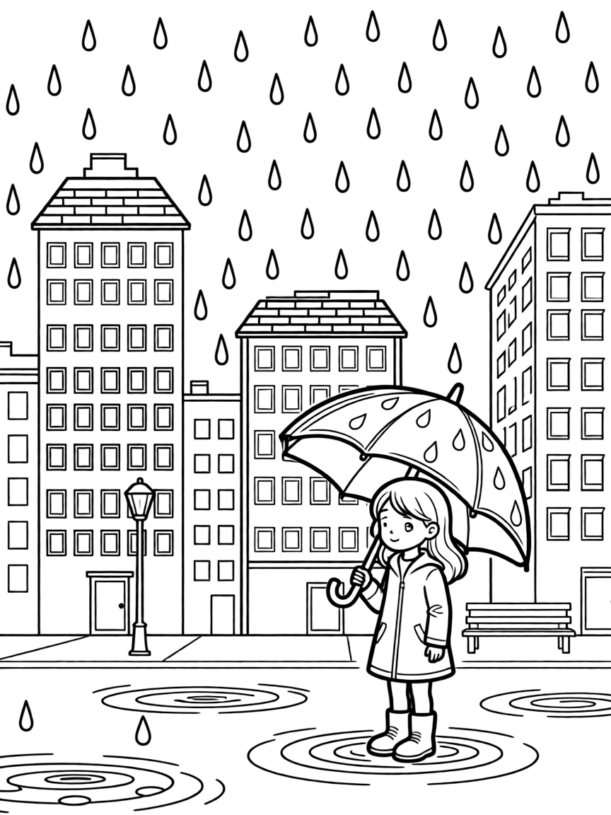 Rainy cityscape inspired by "Delicate" music video