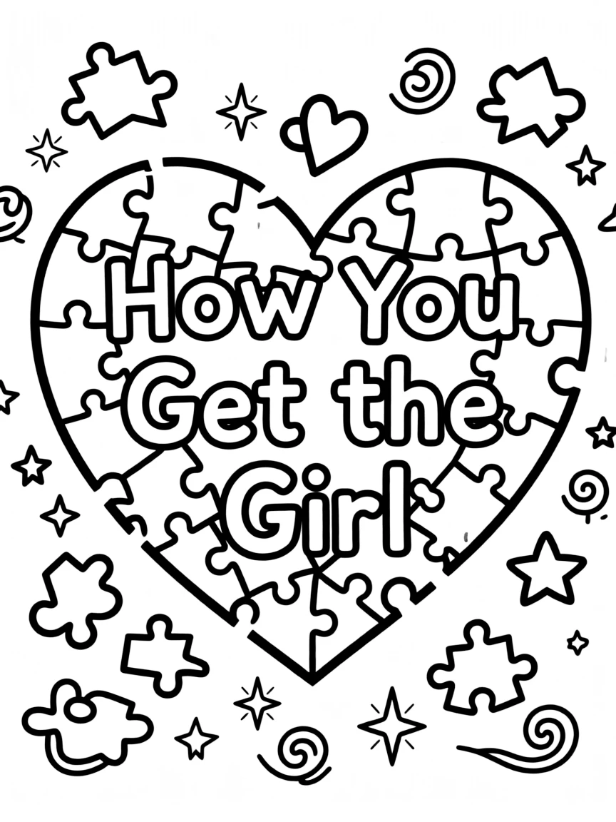 Heart made of broken pieces inspired by "How You Get the Girl"