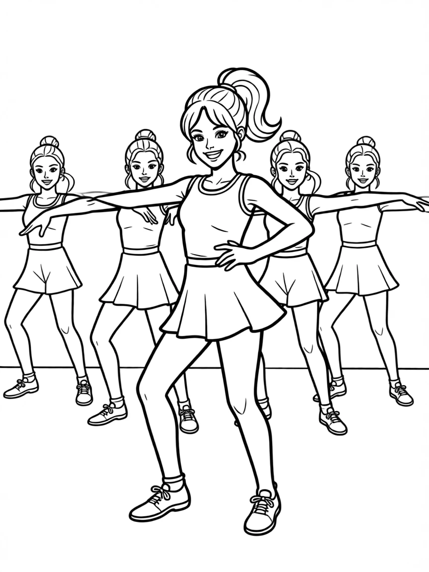 Taylor and her backup dancers in formation