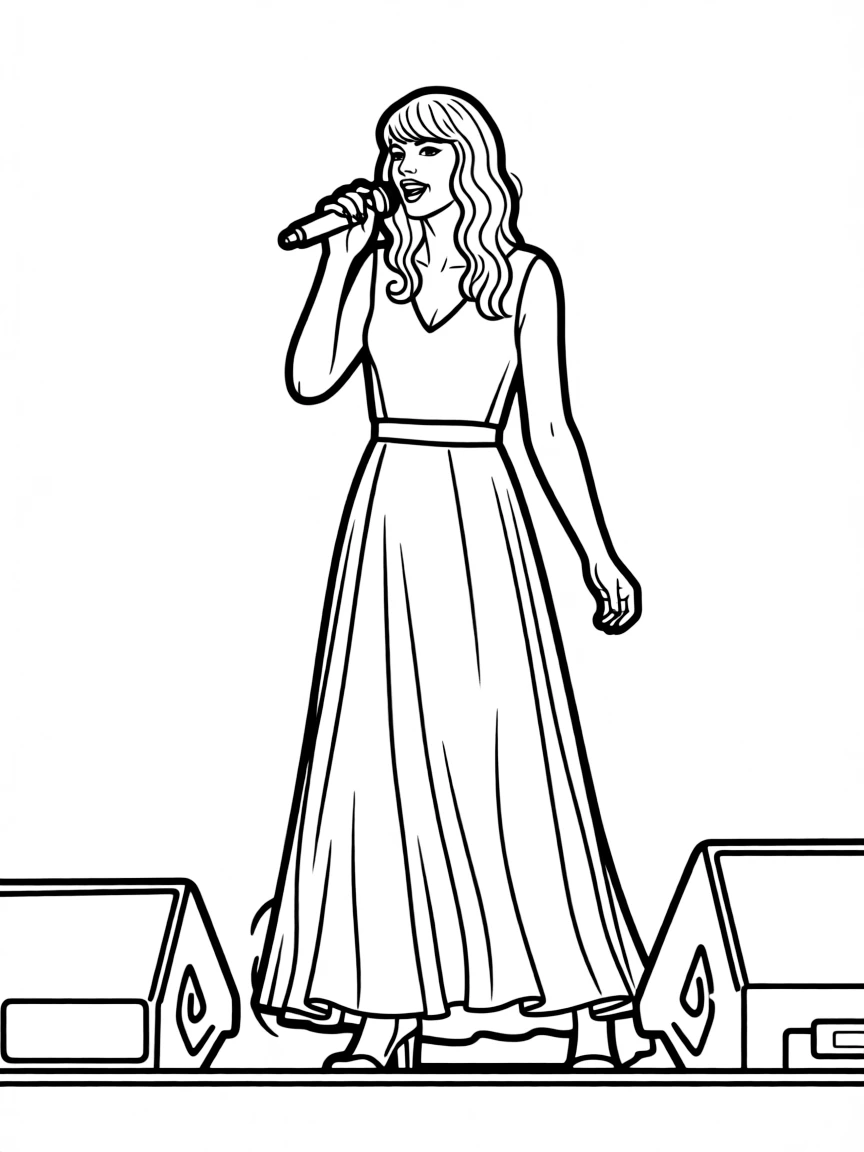Taylor during Red Tour with her classic red microphone