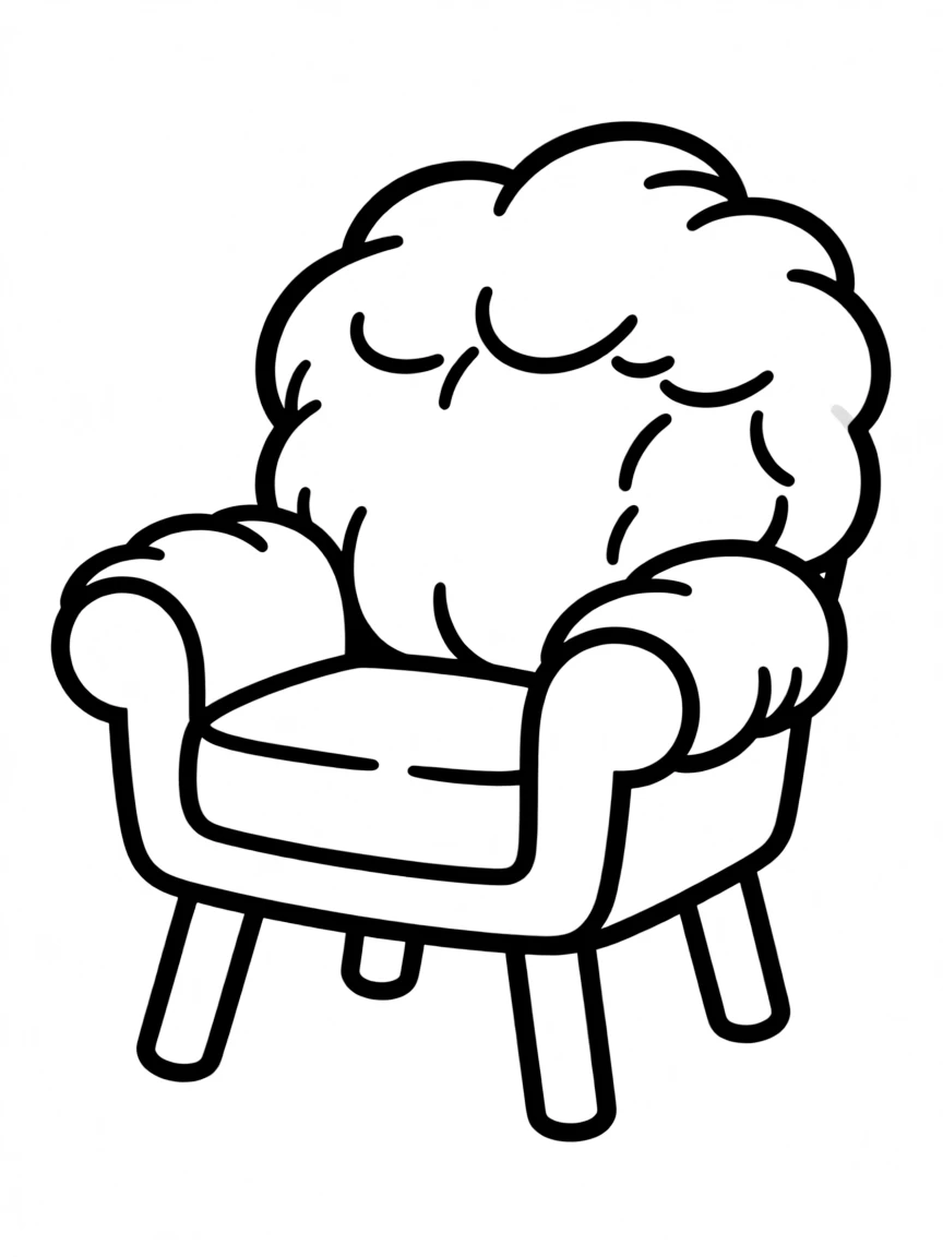 Adorable chair with cushion hair and arm rests