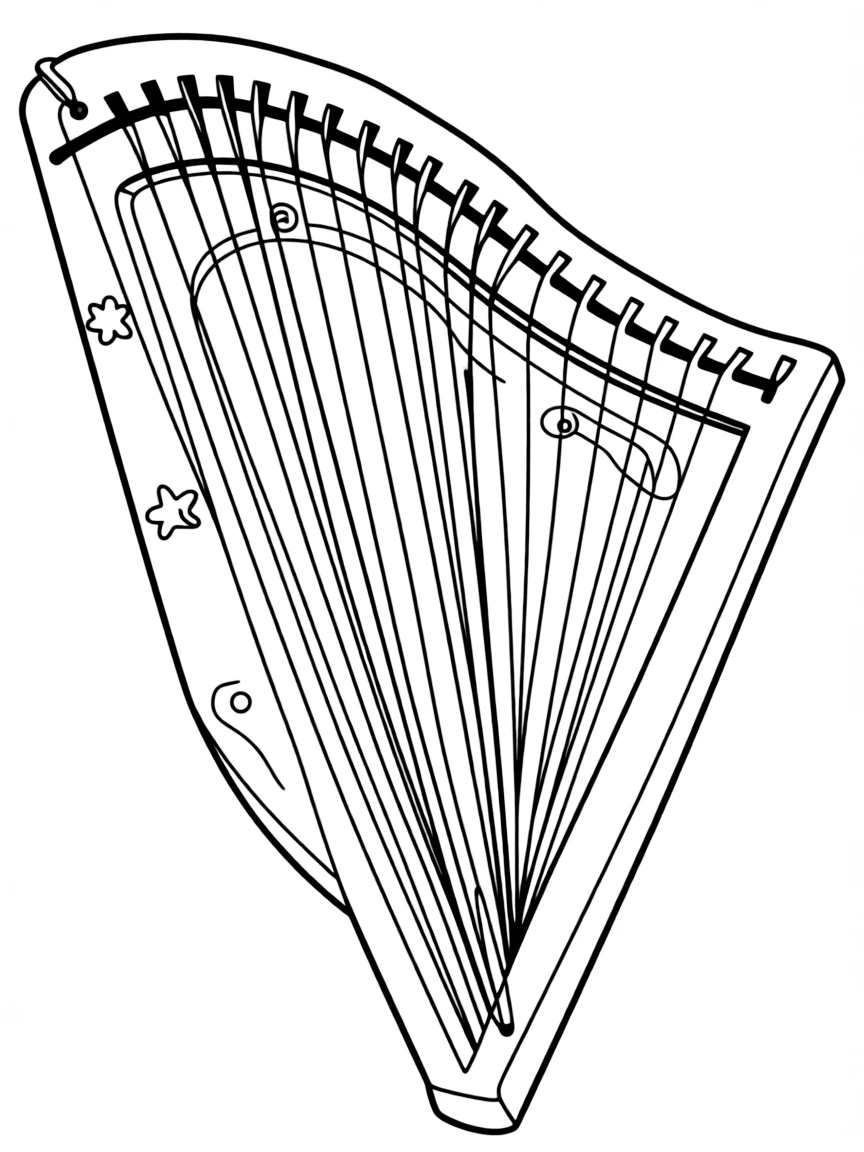 Autoharp with chord bars and decorative soundboard