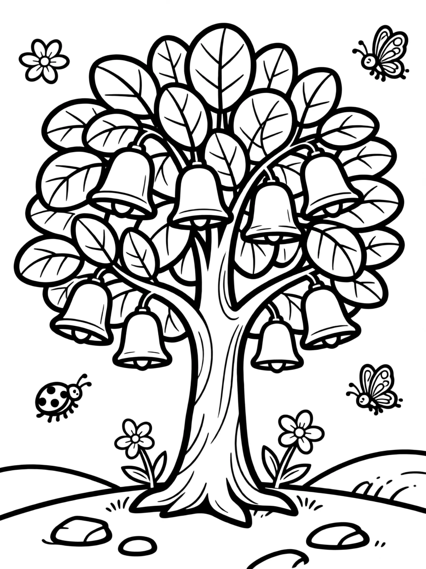 Bell tree with fantasy-inspired design