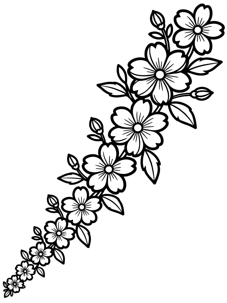 Crescendo and diminuendo with expanding flowers