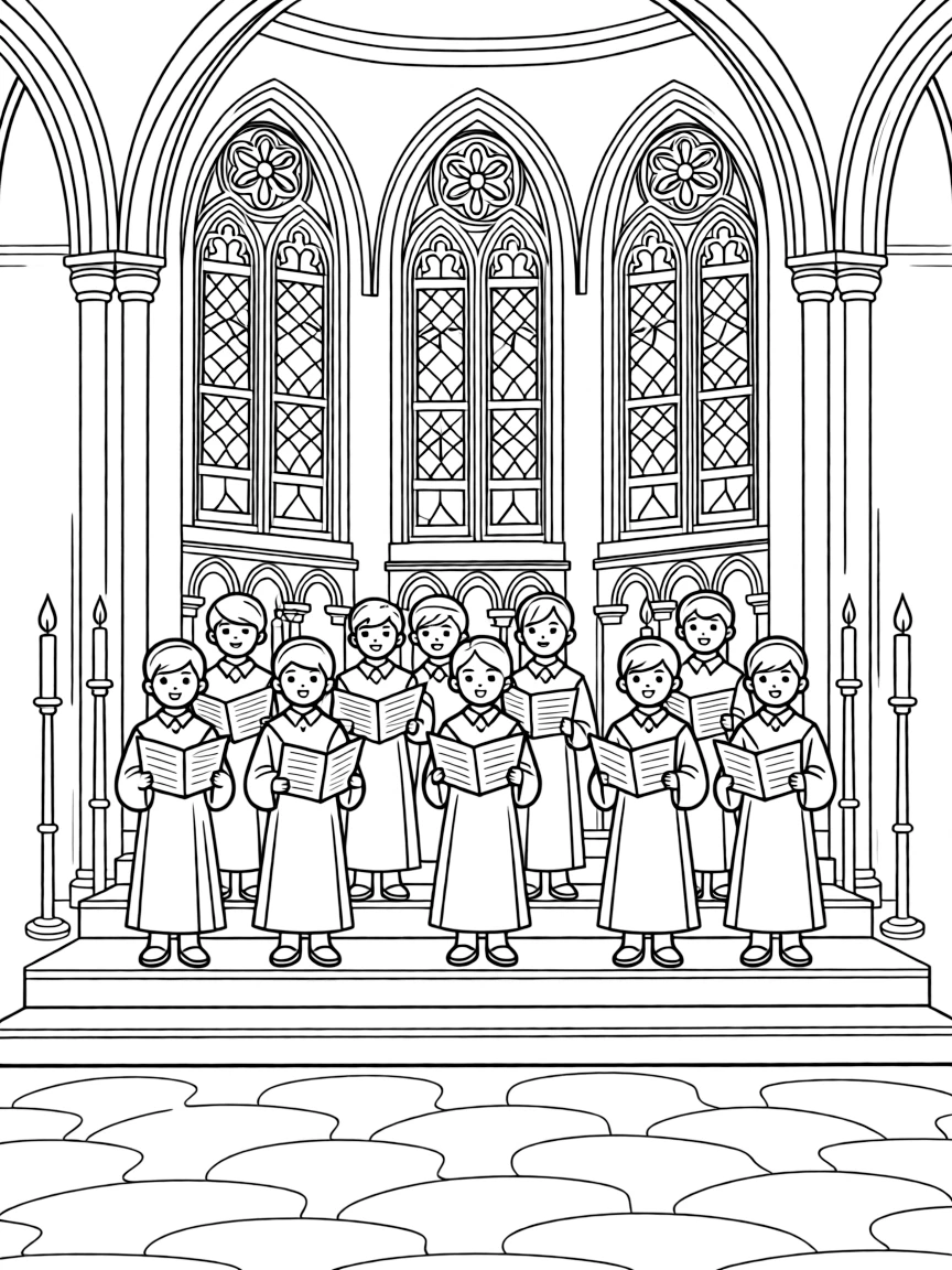 Choral concert in cathedral setting