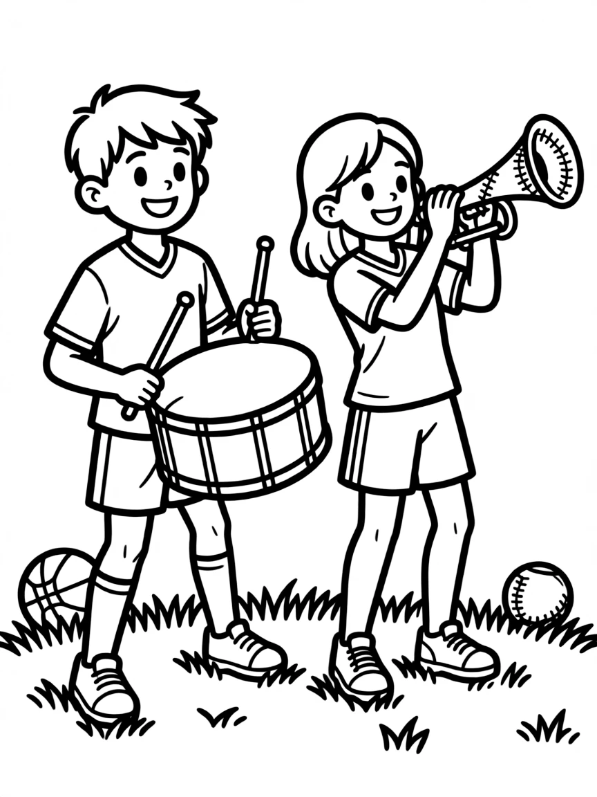 Sport themed instruments with athlete players