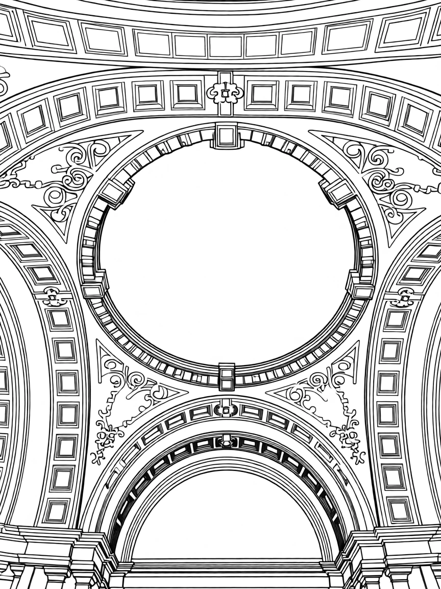 Ornate ceiling of a grand central railway terminal