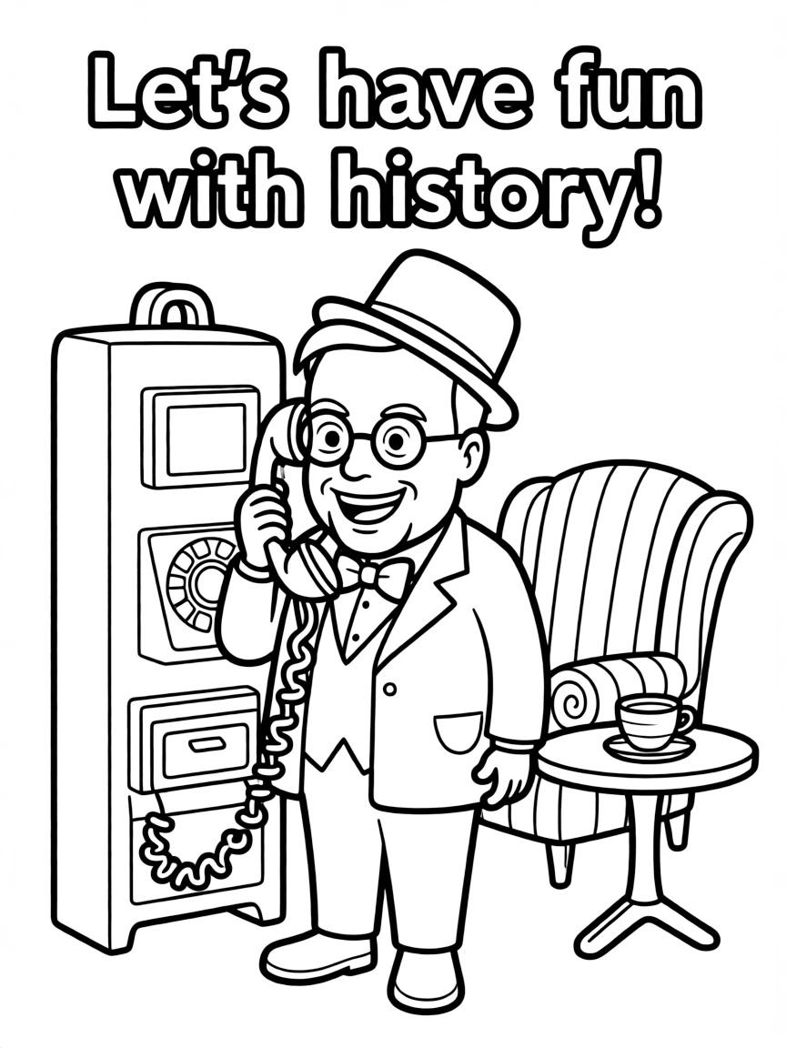 A playful scene showing Winston Churchill.