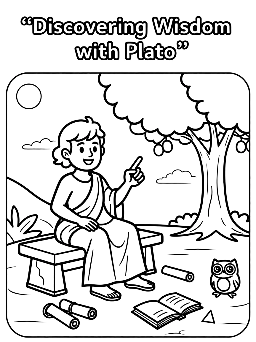 A playful scene showing Plato.