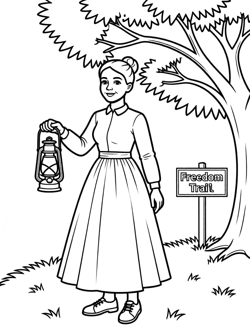 A playful scene showing Harriet Tubman.