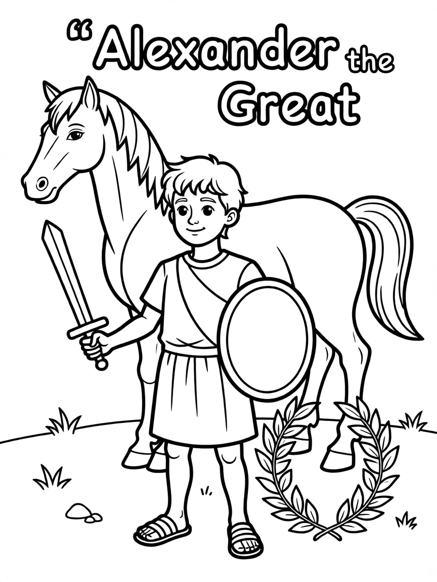 A playful scene showing Alexander the Great.