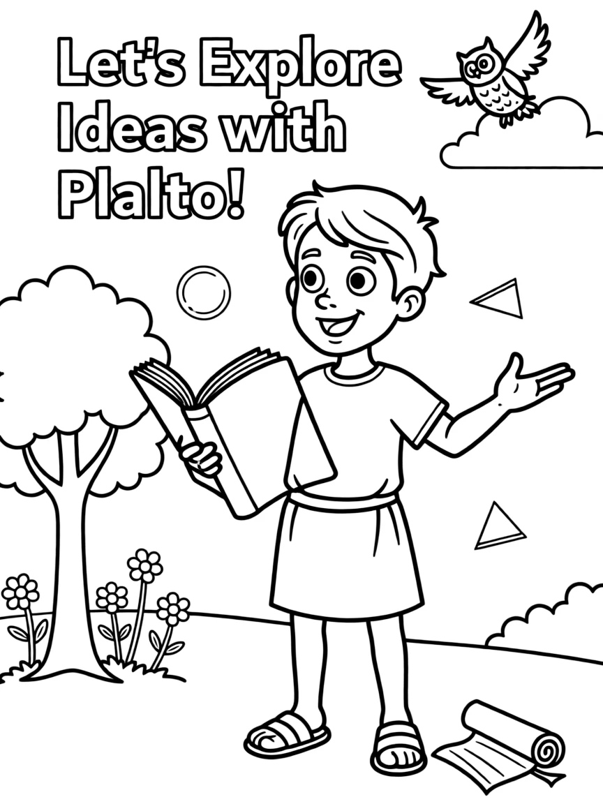 A playful scene showing Plato.