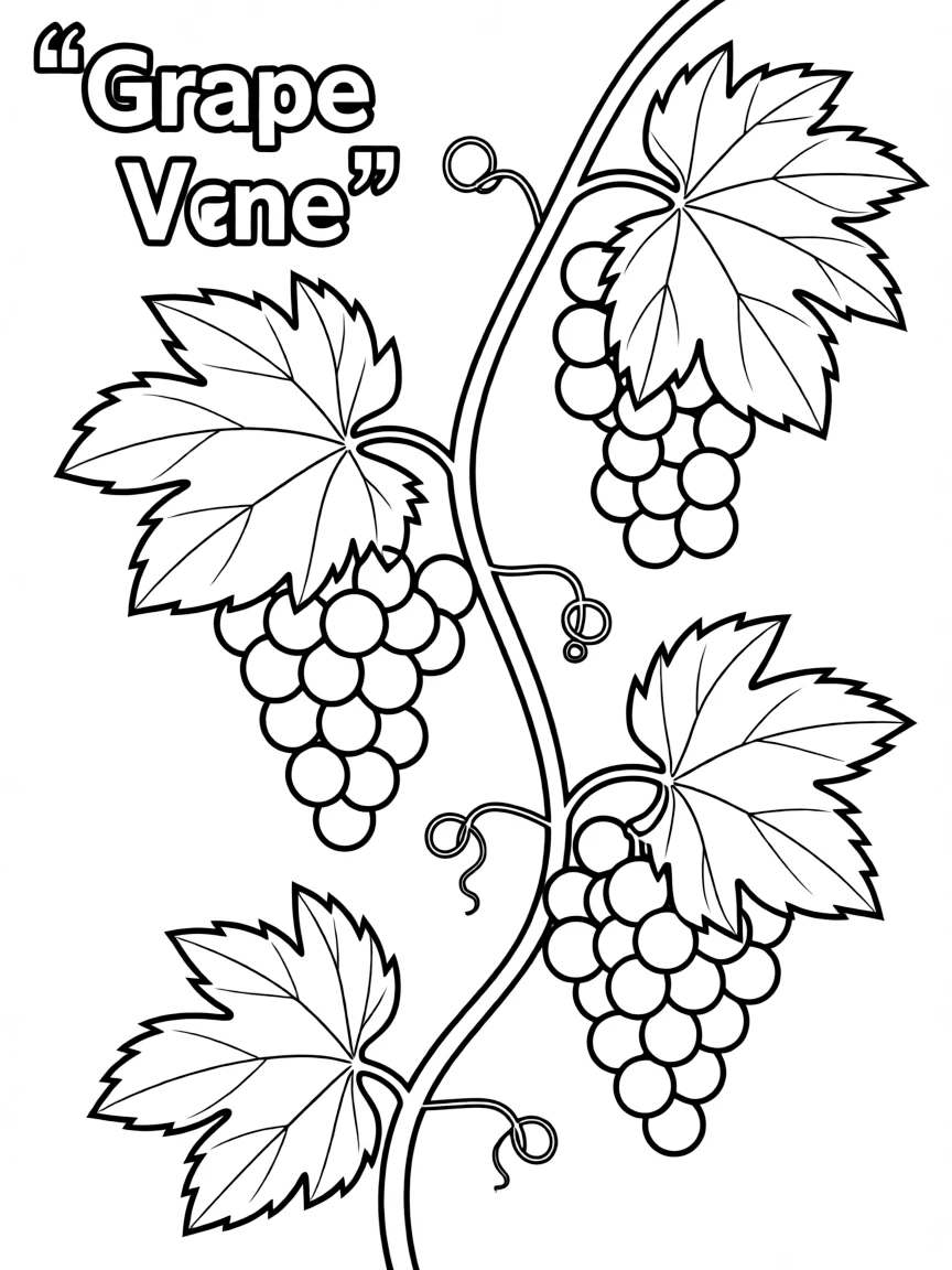 A grapevine with clusters of grapes and leaves twisting around, ready to be picked and washed