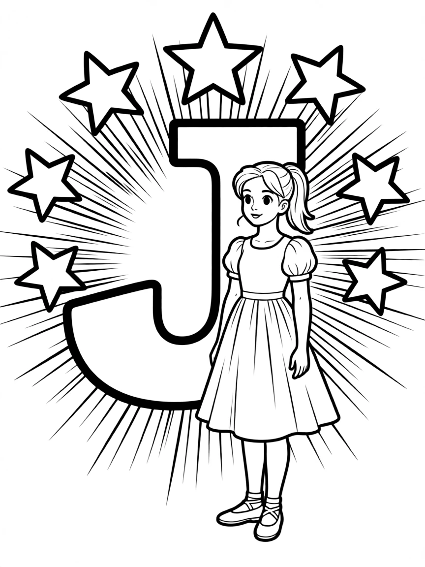 Jasmine standing proudly in front of their iconic logo with stars and comic-style effects around.