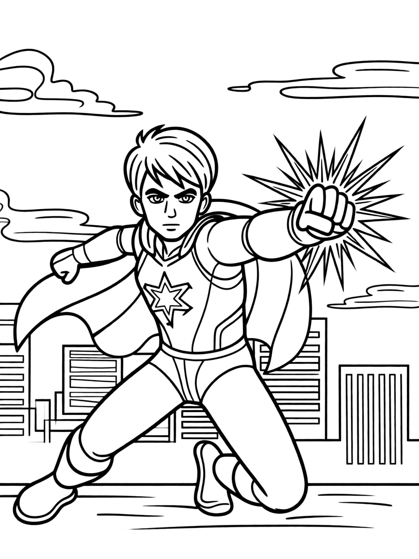 An action-packed scene of Chase using their special powers in a dramatic battle pose.