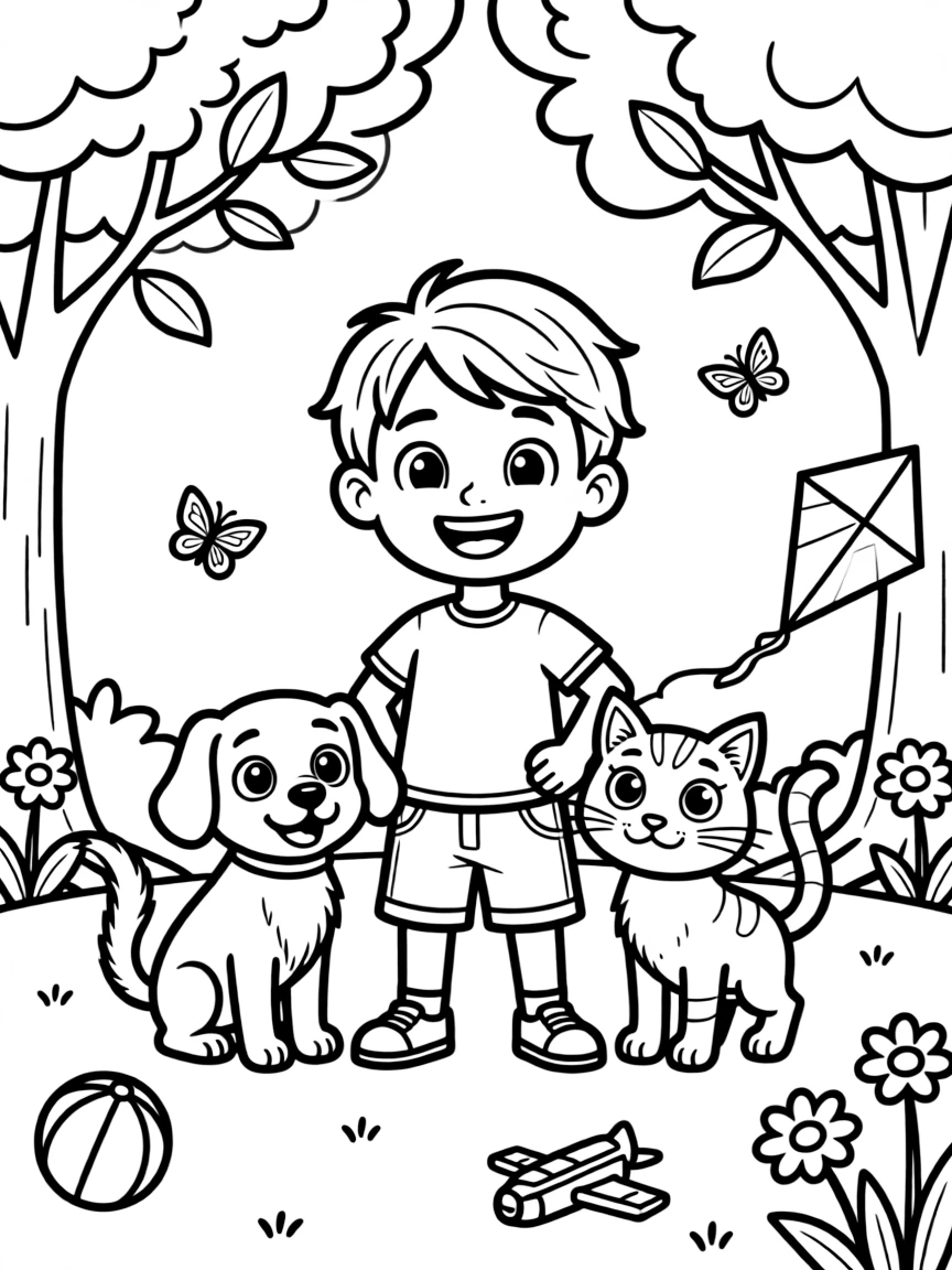 Anger smiling and posing with their sidekicks, surrounded by trees, toys, or fun backgrounds.