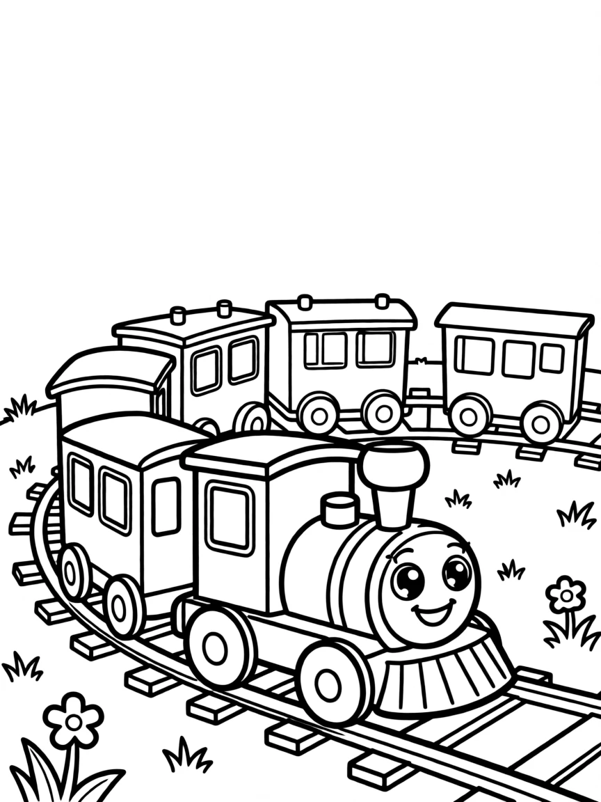 a toy train on a circular track
