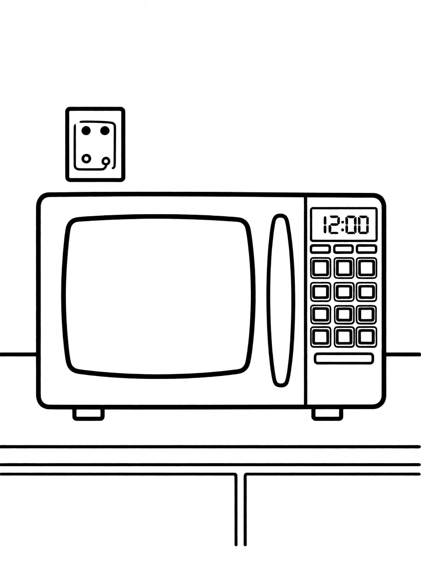 a microwave oven with digital buttons