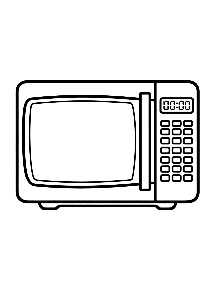 a microwave oven with digital buttons