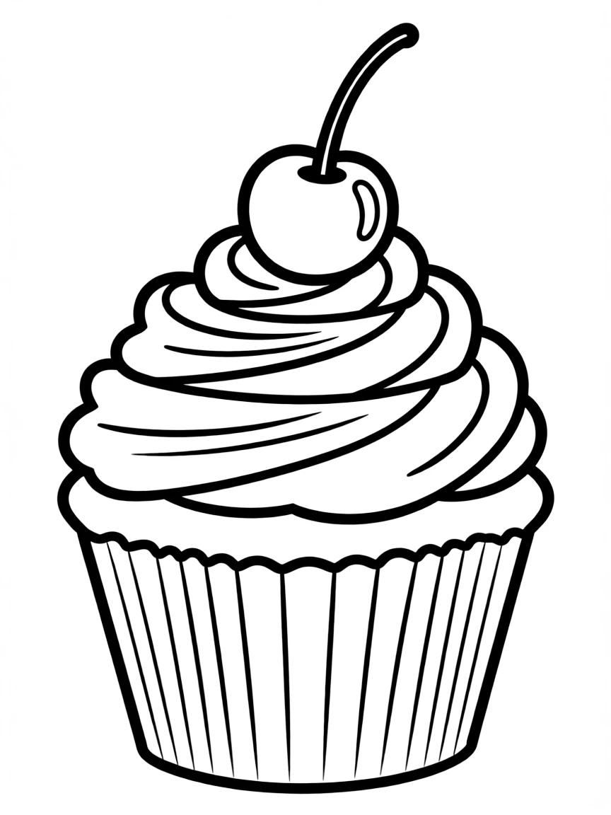 a cupcake with a cherry on top