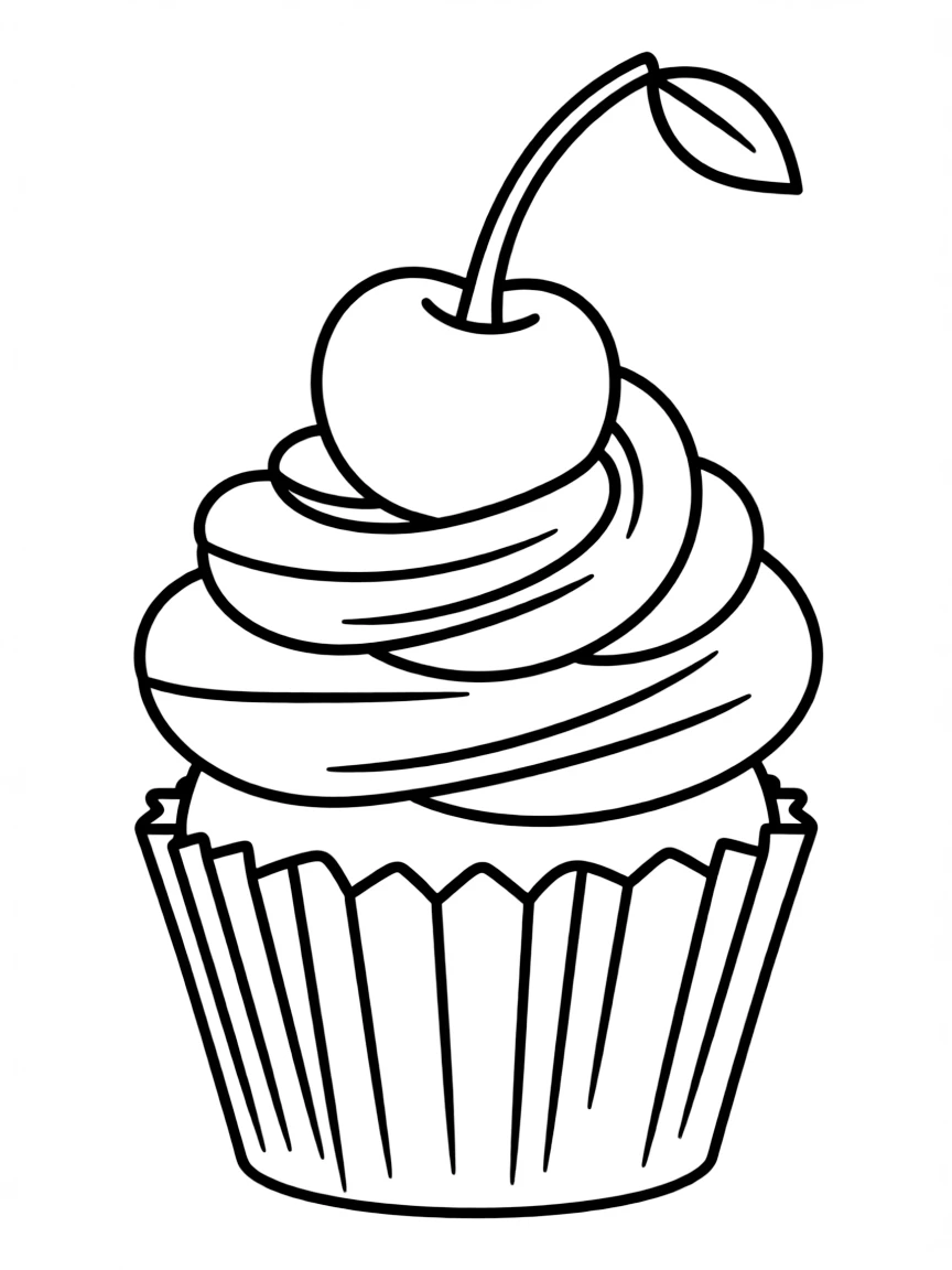 a cupcake with a cherry on top