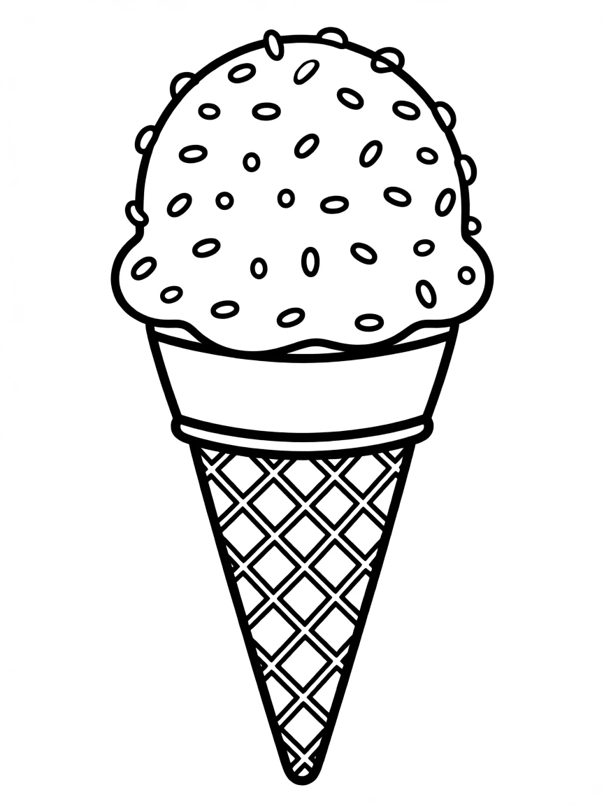 an ice cream cone with sprinkles