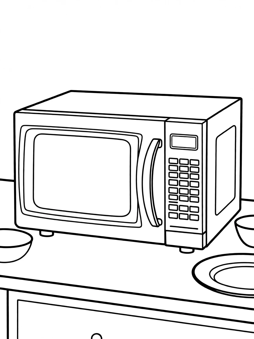 a microwave oven with digital buttons