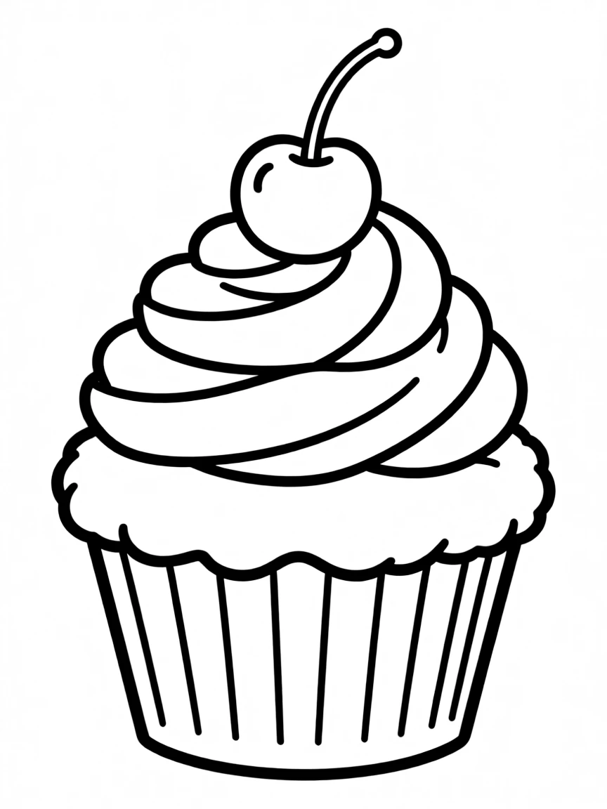 a cupcake with a cherry on top