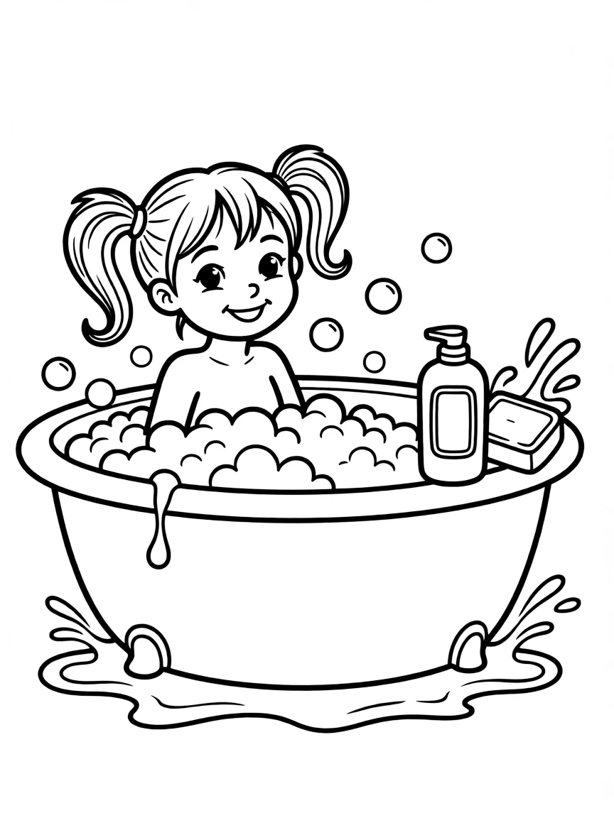 a shampoo bottle and sponge on the side of the tub