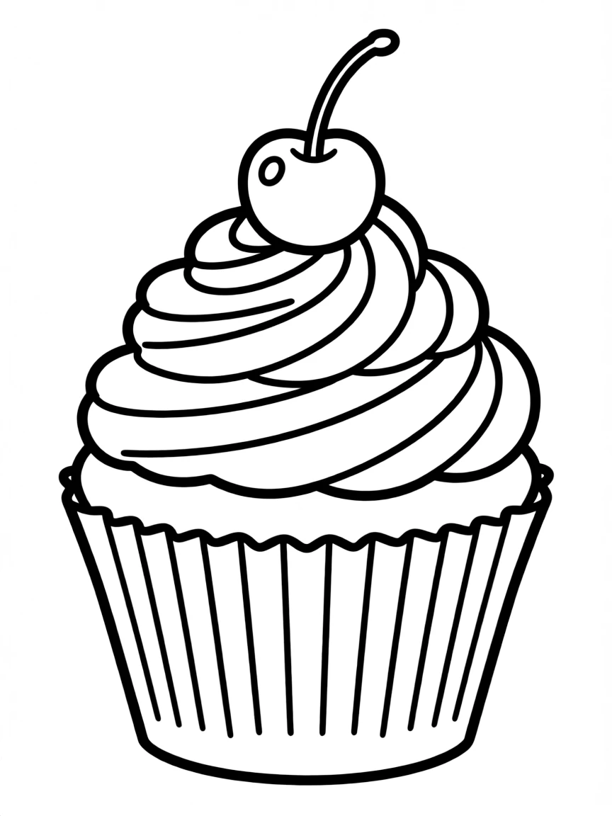 a cupcake with a cherry on top