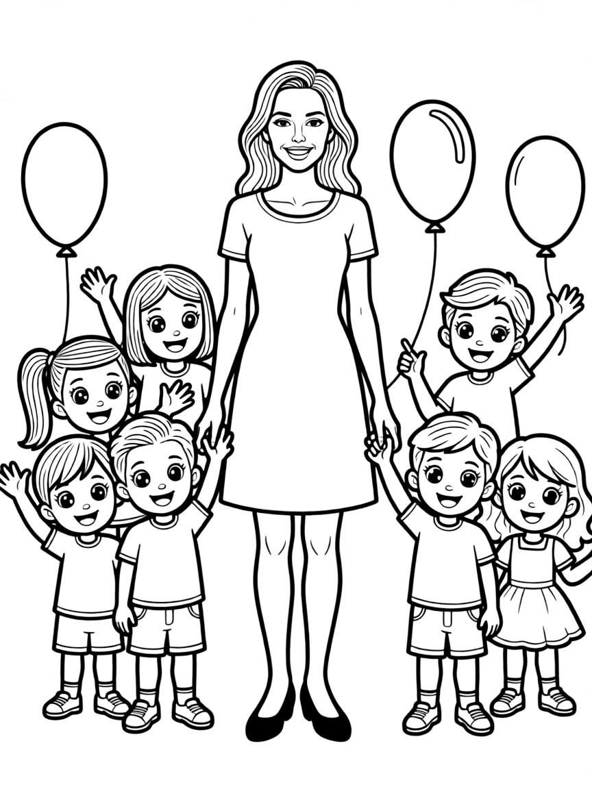 Angelina Jolie posing with cartoon versions of their fans.