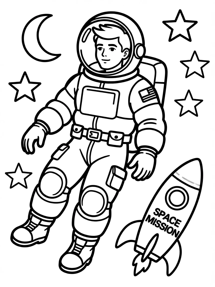 Taylor Lautner exploring space in an astronaut suit.