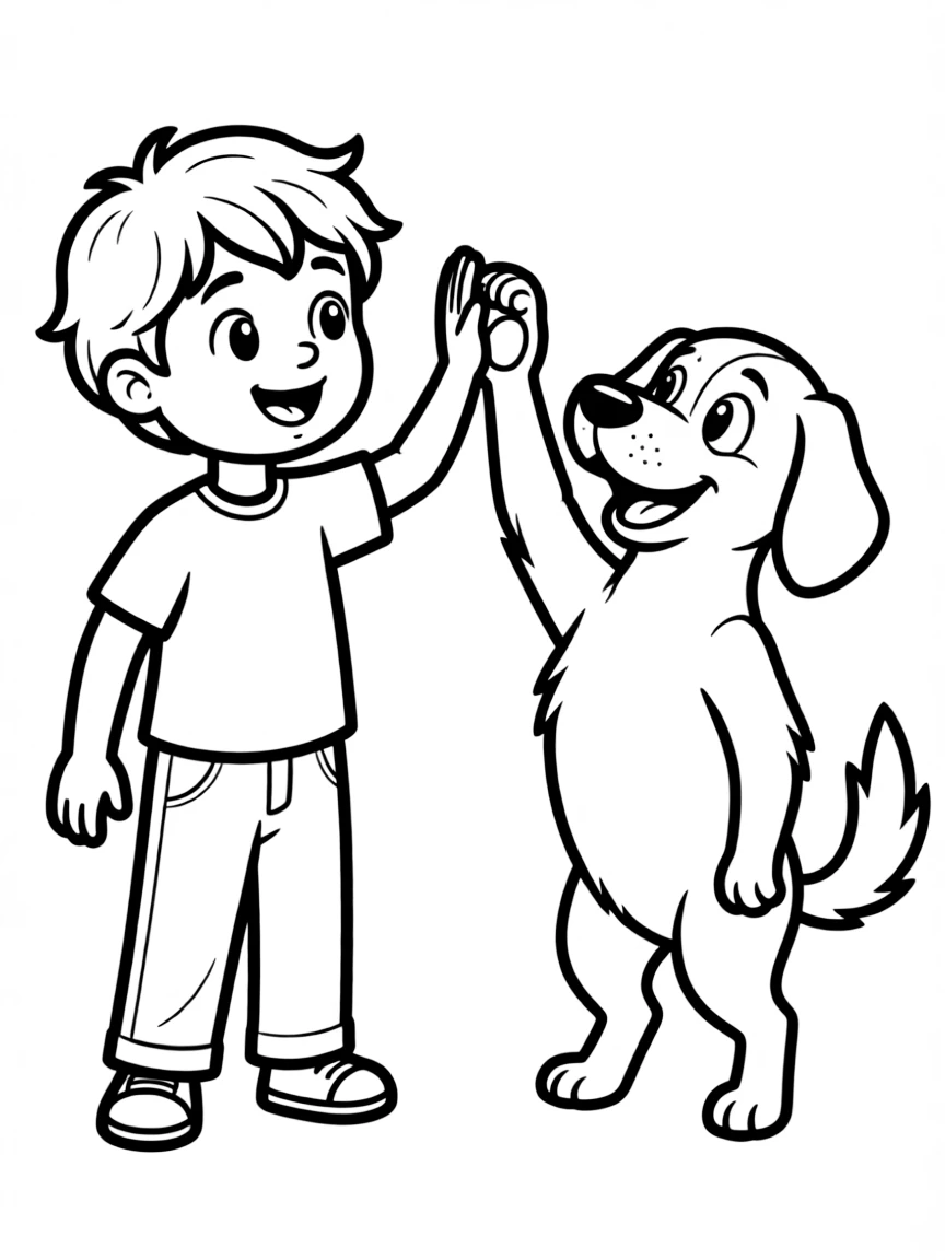 Timothée Chalamet giving a high five to a cartoon animal friend.