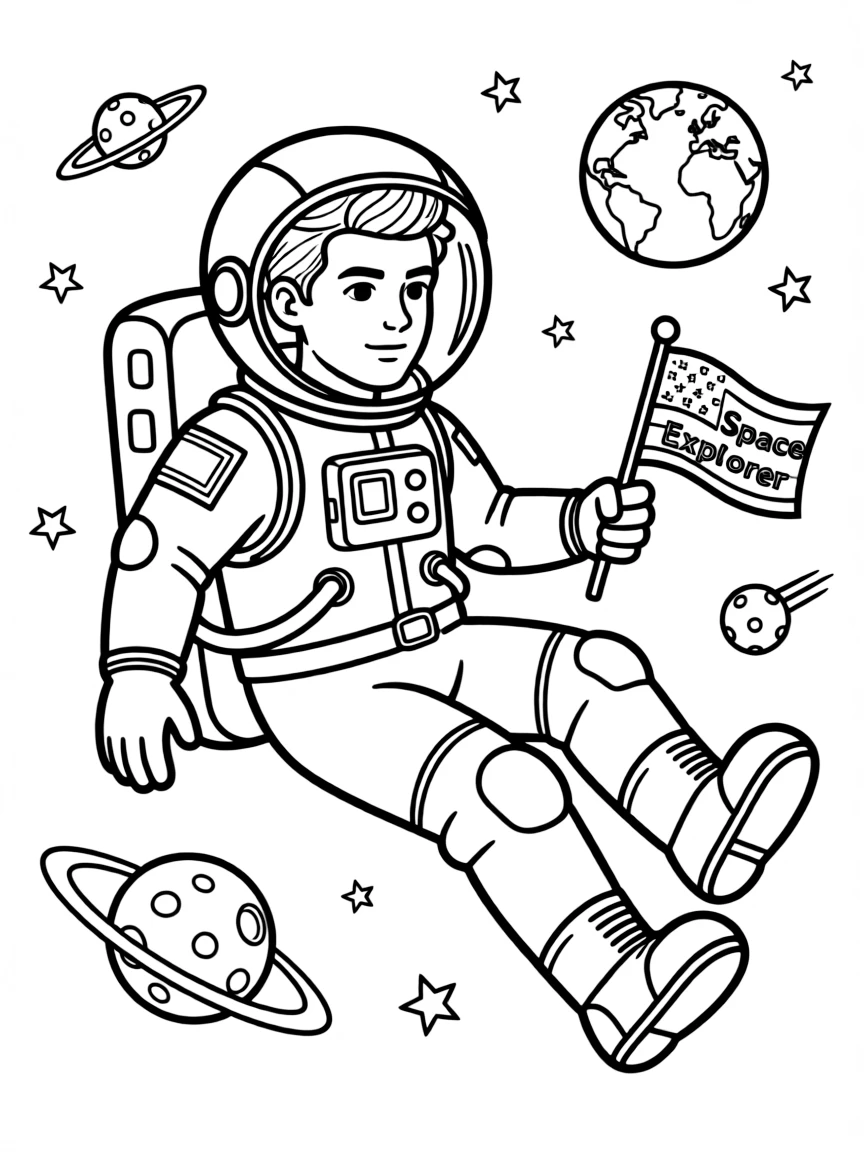 Zayn Malik exploring space in an astronaut suit.
