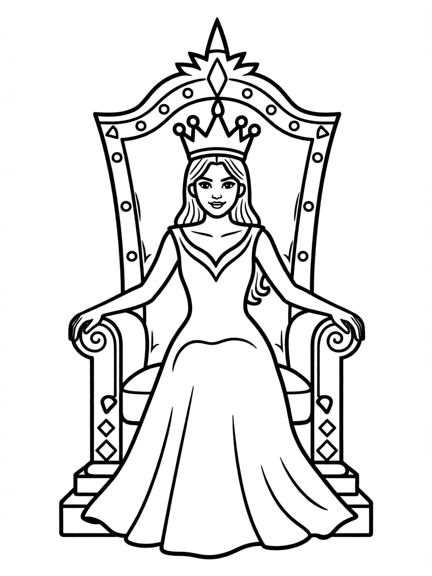 Zendaya sitting on a throne with a crown.