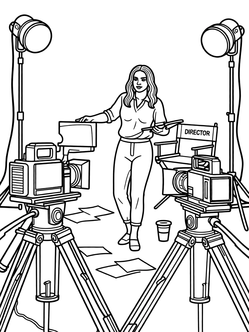 Zendaya acting in a scene on a movie set with cameras.